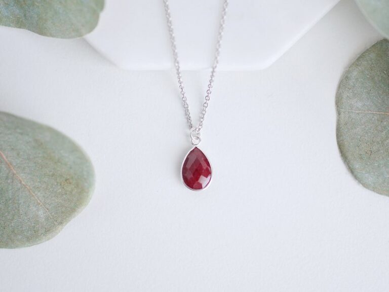 Teardrop Ruby Necklace
