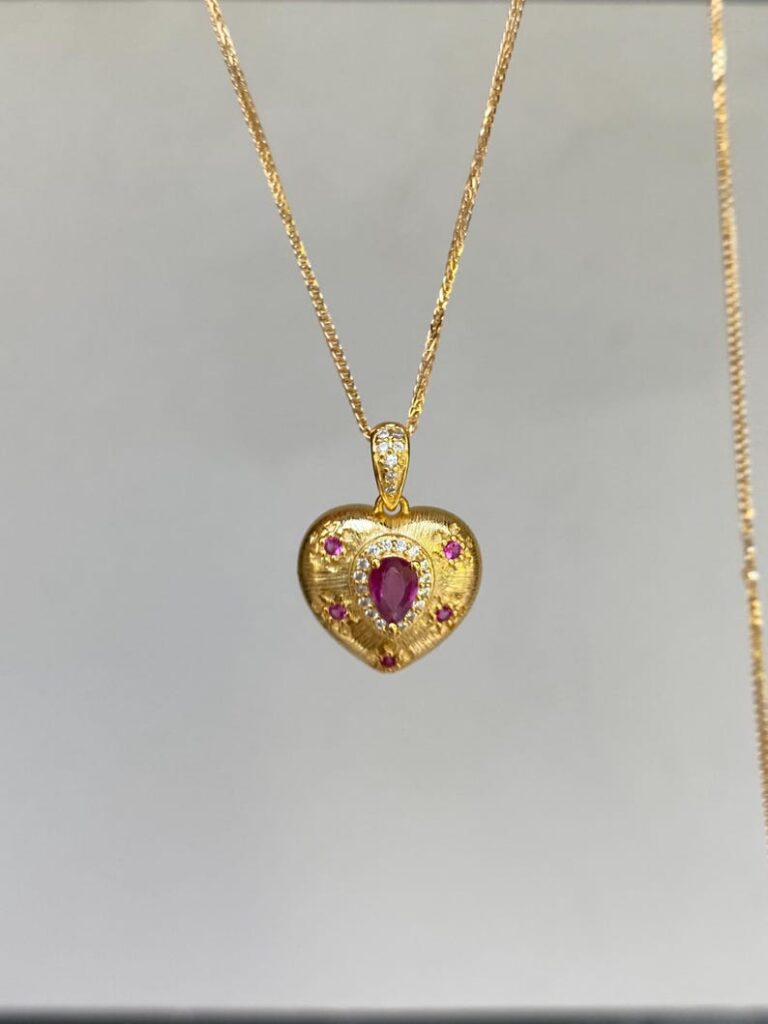 Ruby Heart Necklace